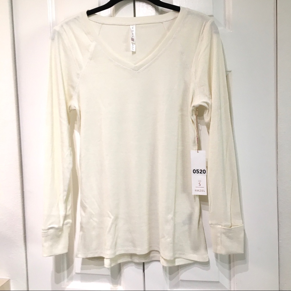 LuLaRoe Hazel Small V-neck LS tee